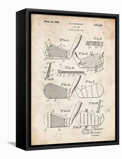 PP4 Vintage Parchment-Borders Cole-Framed Premier Image Canvas