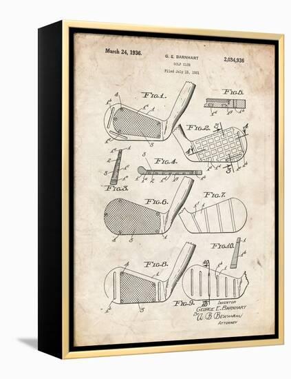 PP4 Vintage Parchment-Borders Cole-Framed Premier Image Canvas