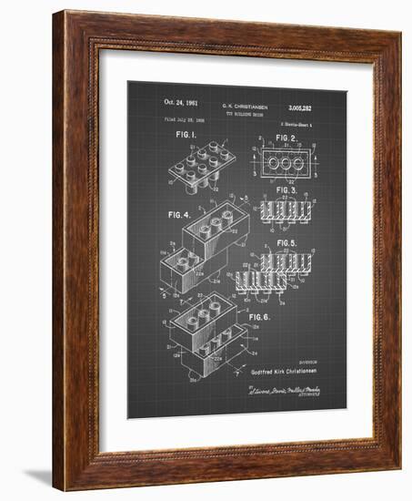 PP40 black grid-Borders Cole-Framed Giclee Print