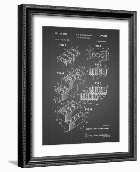 PP40 black grid-Borders Cole-Framed Giclee Print