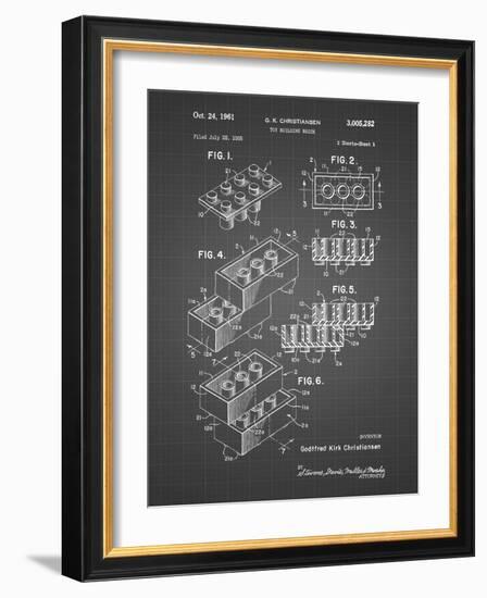 PP40 black grid-Borders Cole-Framed Giclee Print