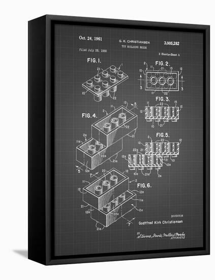 PP40 black grid-Borders Cole-Framed Premier Image Canvas