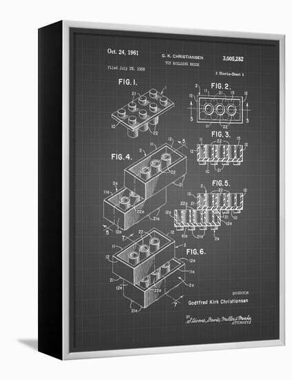 PP40 black grid-Borders Cole-Framed Premier Image Canvas