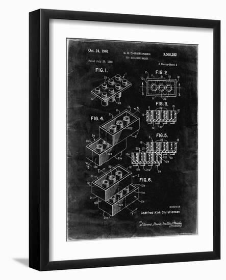 PP40 Black grunge-Borders Cole-Framed Giclee Print