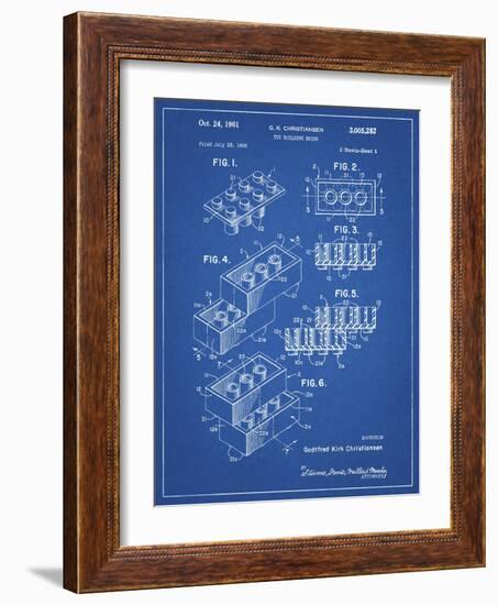 PP40 Blueprint-Borders Cole-Framed Giclee Print