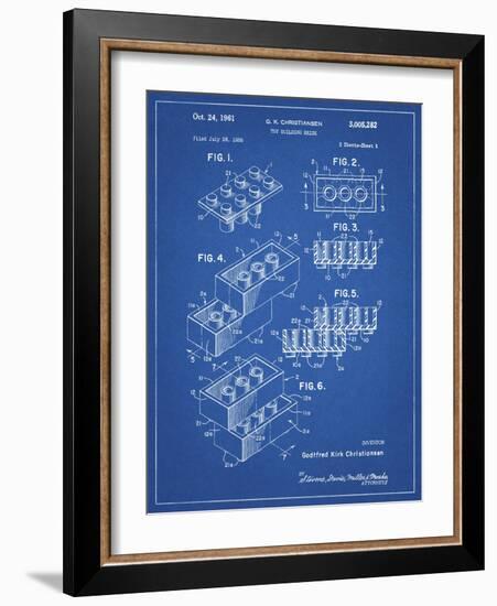 PP40 Blueprint-Borders Cole-Framed Giclee Print