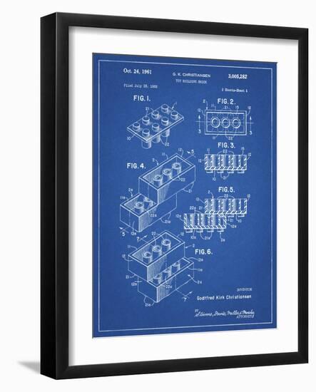 PP40 Blueprint-Borders Cole-Framed Giclee Print