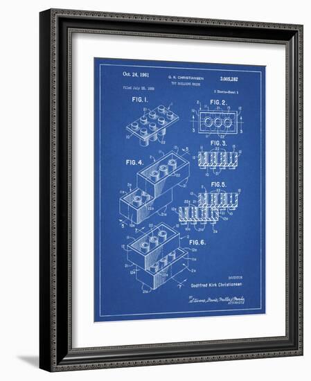 PP40 Blueprint-Borders Cole-Framed Giclee Print