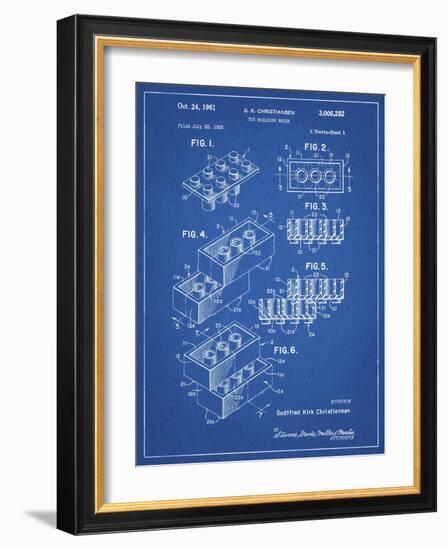 PP40 Blueprint-Borders Cole-Framed Giclee Print