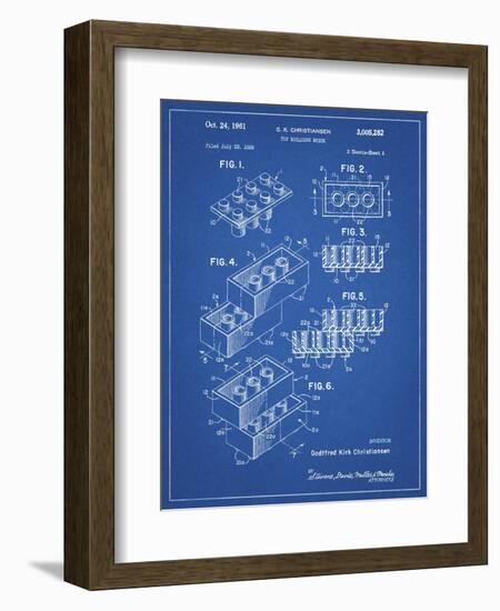 PP40 Blueprint-Borders Cole-Framed Giclee Print