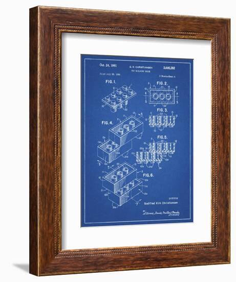 PP40 Blueprint-Borders Cole-Framed Giclee Print