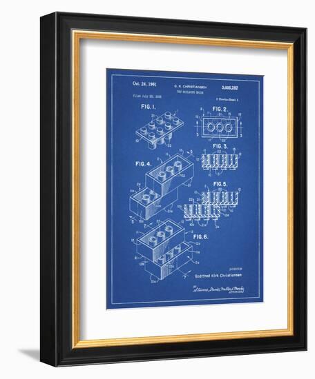 PP40 Blueprint-Borders Cole-Framed Giclee Print