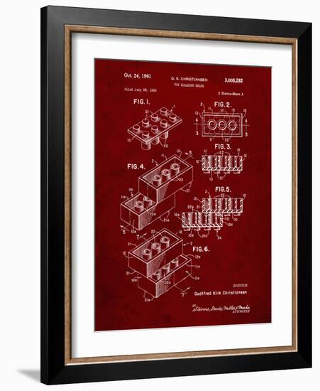 PP40 Burgundy-Borders Cole-Framed Giclee Print