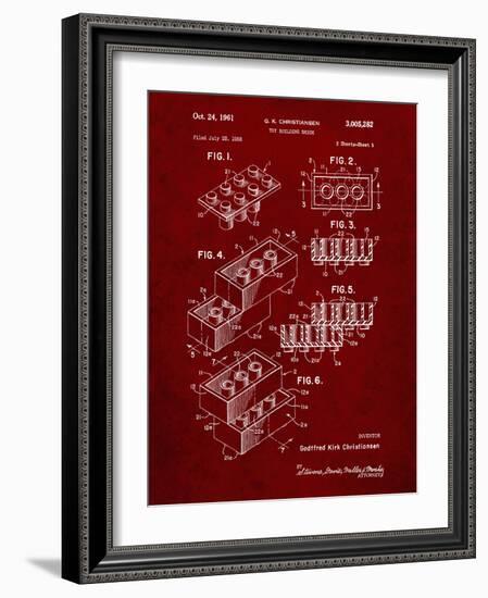 PP40 Burgundy-Borders Cole-Framed Giclee Print