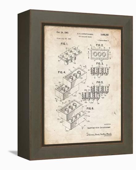 PP40 Vintage Parchment-Borders Cole-Framed Premier Image Canvas