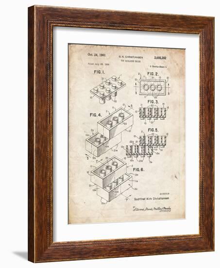 PP40 Vintage Parchment-Borders Cole-Framed Giclee Print