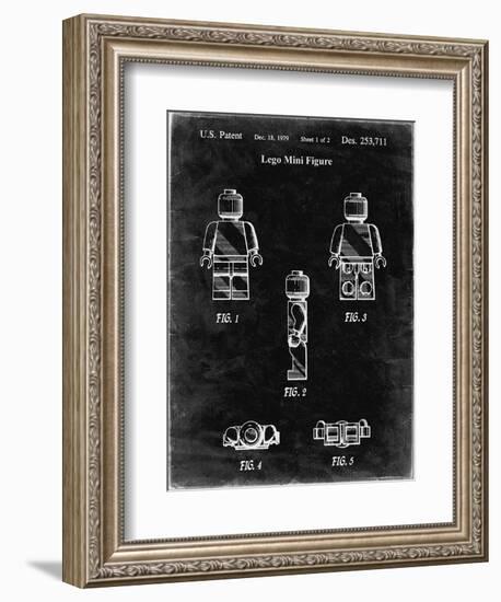 PP41 Black Grunge-Borders Cole-Framed Giclee Print