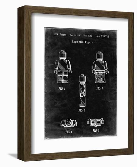 PP41 Black Grunge-Borders Cole-Framed Giclee Print