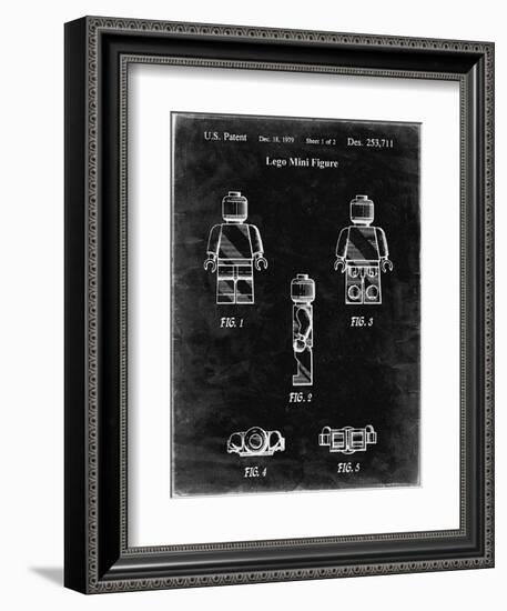 PP41 Black Grunge-Borders Cole-Framed Giclee Print