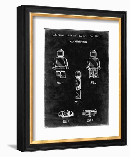 PP41 Black Grunge-Borders Cole-Framed Giclee Print