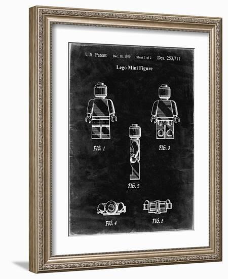 PP41 Black Grunge-Borders Cole-Framed Giclee Print