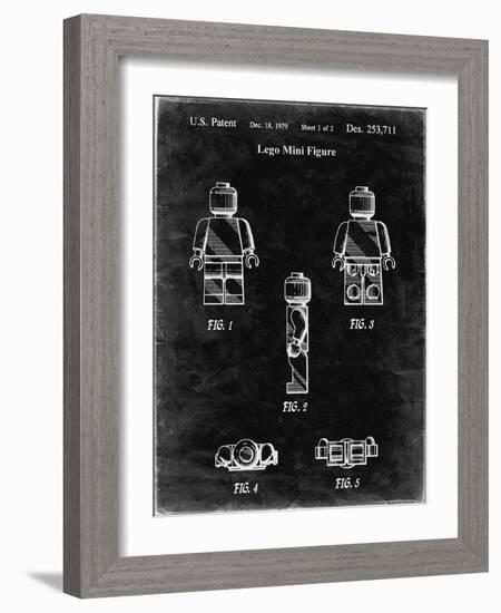 PP41 Black Grunge-Borders Cole-Framed Giclee Print