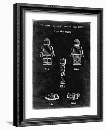 PP41 Black Grunge-Borders Cole-Framed Giclee Print