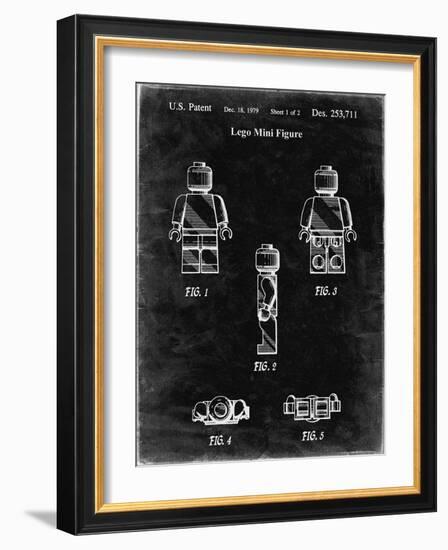 PP41 Black Grunge-Borders Cole-Framed Giclee Print