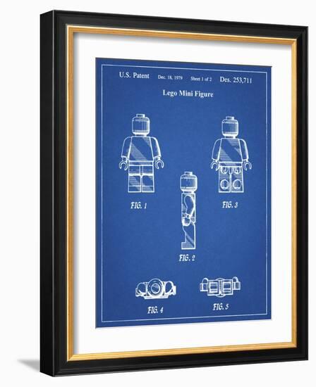 PP41 Blueprint-Borders Cole-Framed Giclee Print