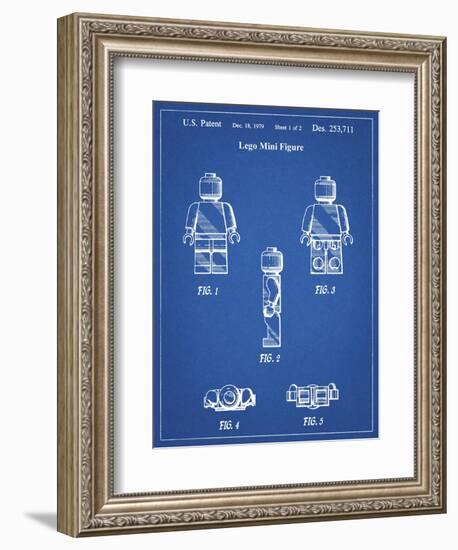 PP41 Blueprint-Borders Cole-Framed Giclee Print