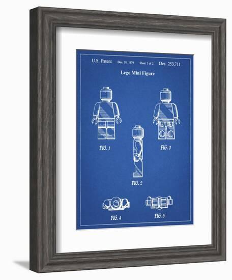 PP41 Blueprint-Borders Cole-Framed Giclee Print