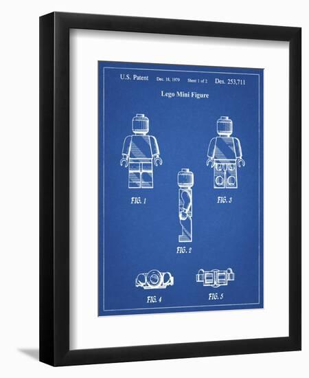 PP41 Blueprint-Borders Cole-Framed Giclee Print