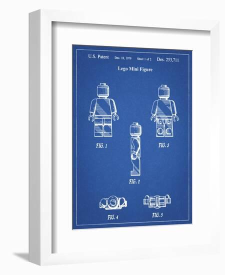 PP41 Blueprint-Borders Cole-Framed Giclee Print