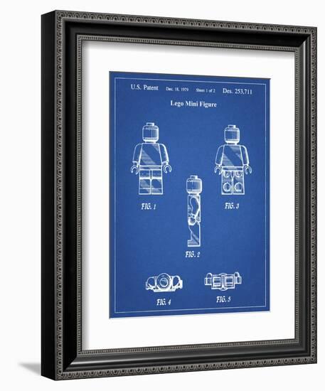 PP41 Blueprint-Borders Cole-Framed Giclee Print