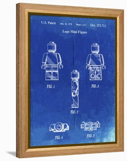 PP41 Faded Blueprint-Borders Cole-Framed Premier Image Canvas