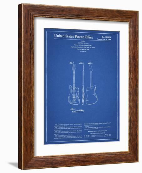 PP417-Blueprint Fender Jazzmaster Guitar Patent Poster-Cole Borders-Framed Giclee Print