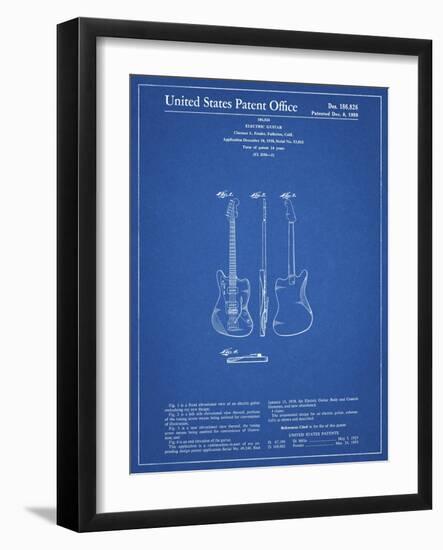 PP417-Blueprint Fender Jazzmaster Guitar Patent Poster-Cole Borders-Framed Giclee Print