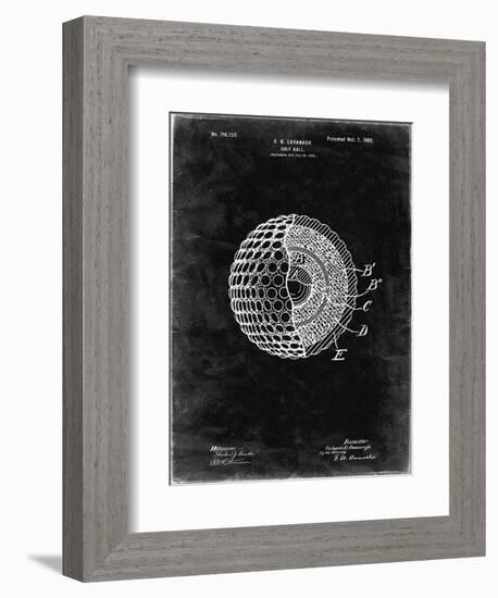 PP42 Black Grunge-Borders Cole-Framed Giclee Print