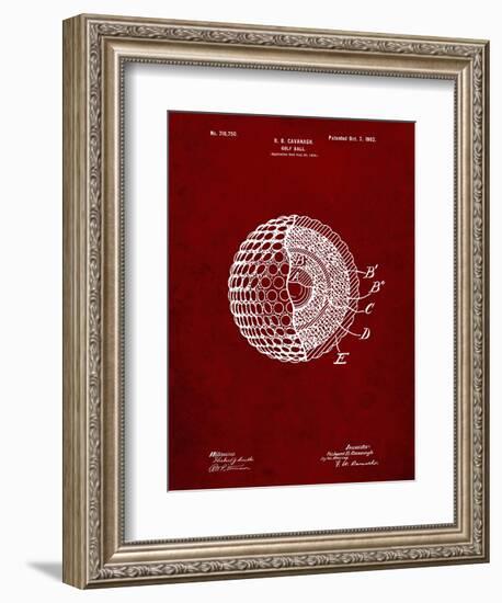 PP42 Burgundy-Borders Cole-Framed Giclee Print