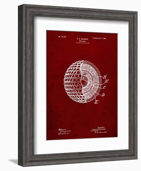 PP42 Burgundy-Borders Cole-Framed Giclee Print