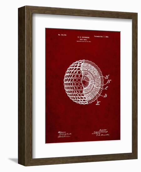 PP42 Burgundy-Borders Cole-Framed Giclee Print