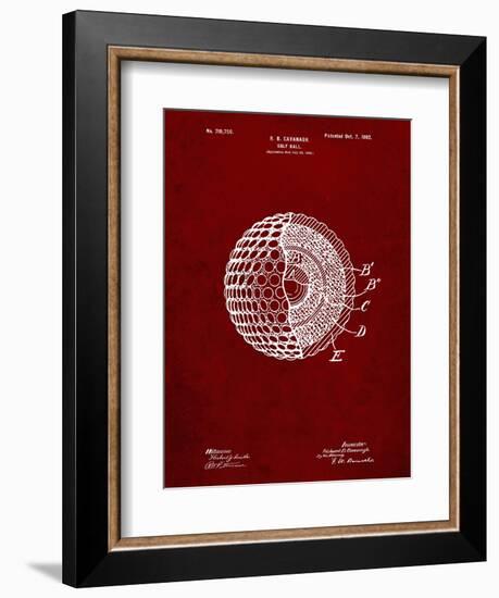 PP42 Burgundy-Borders Cole-Framed Giclee Print