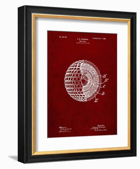 PP42 Burgundy-Borders Cole-Framed Giclee Print