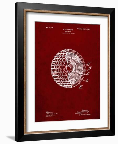 PP42 Burgundy-Borders Cole-Framed Giclee Print