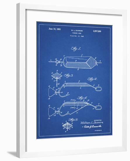 PP420-Blueprint Spoon Fishing Lure Poster-Cole Borders-Framed Giclee Print