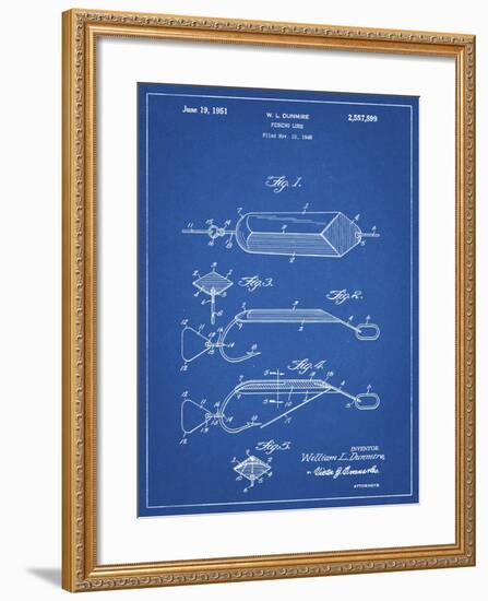 PP420-Blueprint Spoon Fishing Lure Poster-Cole Borders-Framed Giclee Print