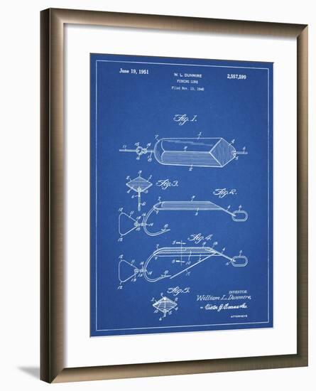 PP420-Blueprint Spoon Fishing Lure Poster-Cole Borders-Framed Giclee Print
