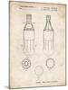 PP432-Vintage Parchment Coke Bottle Display Cooler Patent Poster-Cole Borders-Mounted Giclee Print