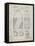 PP436-Antique Grid Parchment Tennis Hopper Patent Poster-Cole Borders-Framed Premier Image Canvas
