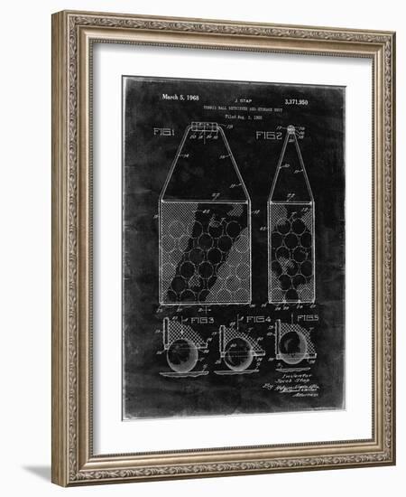 PP436-Black Grunge Tennis Hopper Patent Poster-Cole Borders-Framed Giclee Print